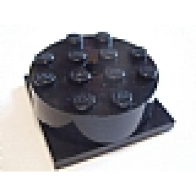 black turntable 4 x 4 x 1 1 3 with black square base locking 87081 61485