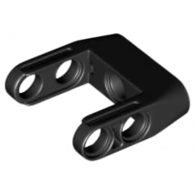 black technic pin connector toggle joint smooth double with axle and pin holes