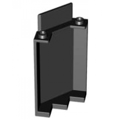 black panel 3 x 3 x 6 corner wall without bottom indentations