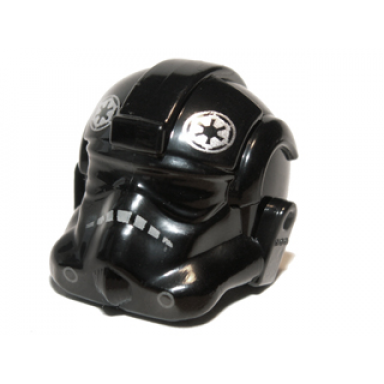 black minifigure headgear helmet sw stormtrooper type 2 tie defender pilot pattern