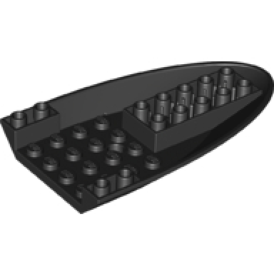aircraft fuselage forward bottom curved 6 x 10 with 3 holes