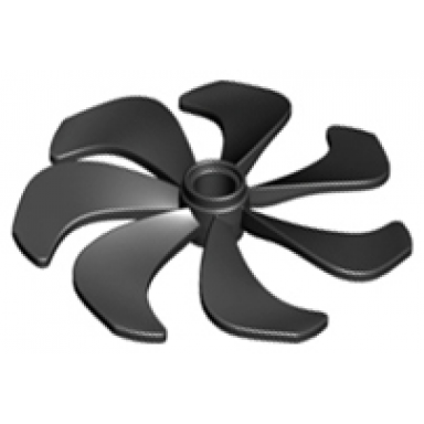 black propeller 7 blade 6 diameter