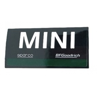 black slope curved 2 x 4 x 2 3 with bottom tubes with white mini sparco bfgoodrich logo and dark green stripe pattern sticker - set 75894
