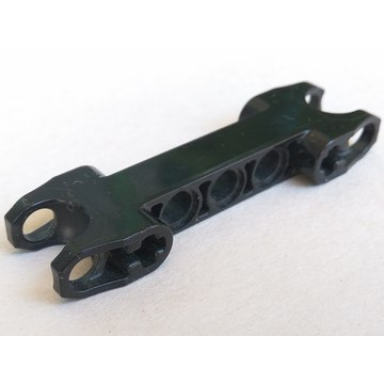 black technic axle and pin connector 2 x 7 with 2 ball joint sockets squared ends open side axle holes
