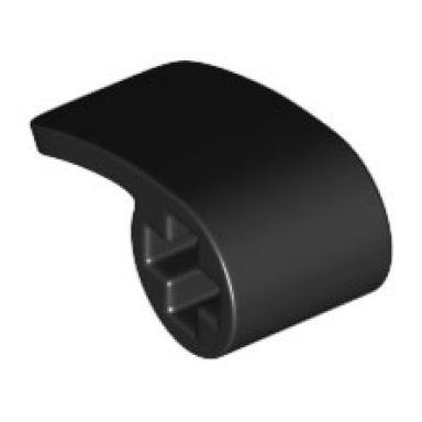 black technic panel curved 2 x 1 x 1