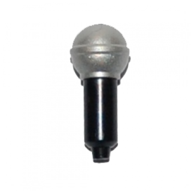 minifigure utensil microphone with silver top full screen pattern