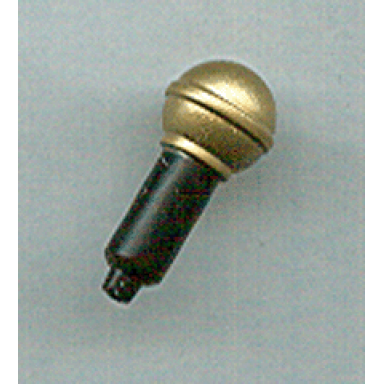 minifigure utensil microphone with gold top full screen pattern