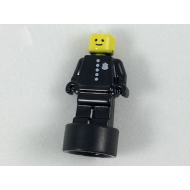 black minifigure utensil statuette trophy with classic policeman pattern