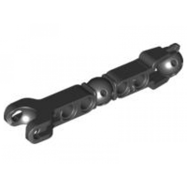 black hero factory arm leg with ball joint and ball socket and 4 pin holes