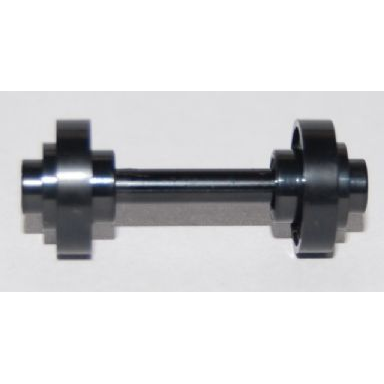 black minifigure utensil barbell weights with black bar