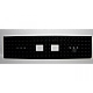 black train base 6 x 24 with 2 square cutouts and 3 round holes each end reinforced on bottom