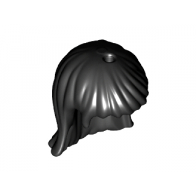 black mini doll hair friends long straight hole on top hole on side