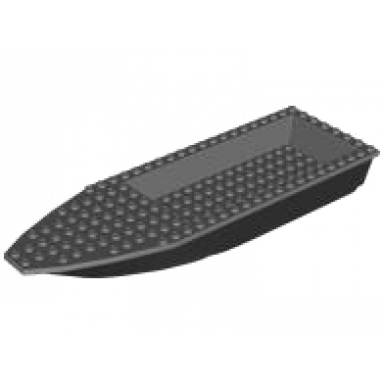 black boat hull unitary 28 x 8 with dark bluish gray top 92710 92711