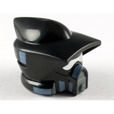 black minifigure headgear helmet sw arf trooper with shadow pattern