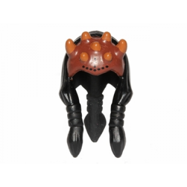 black minifigure headgear headdress sw zabrak front skull spikes black dots on front and hair agen kolar pattern