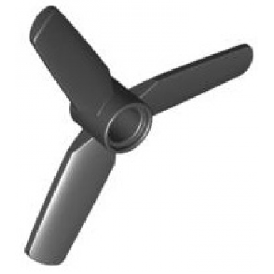 black propeller 3 blade 5 diameter