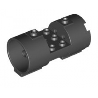 black cylinder 3 x 6 x 2 2 3 horizontal - square connections between interior studs