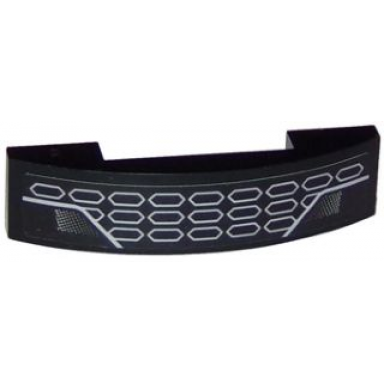 black slope curved 4 x 1 x 2 3 double with corvette car front grille honeycomb pattern sticker - set 75870