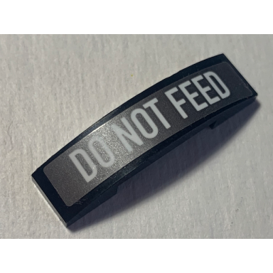 black slope curved 4 x 1 x 2 3 double with do not feed pattern sticker - set 70613