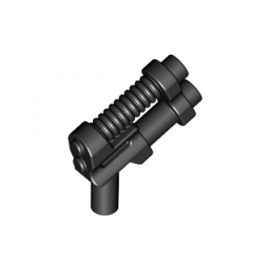 black minifigure weapon gun two barrel pistol
