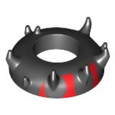 black minifigure headgear head top sw zabrak horns darth maul pattern