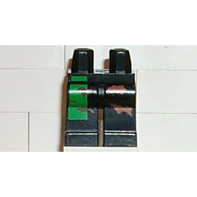 hips and legs with alpha team green stripe and brown camouflage spots pattern
