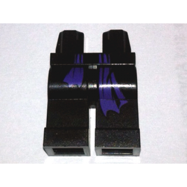 black hips and legs with purple sash pattern