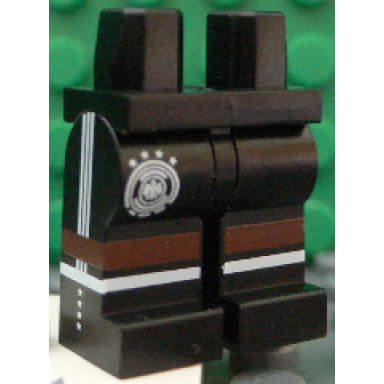 black hips and legs with dfb logo with 4 stars reddish brown and white stripes lines on sides pattern