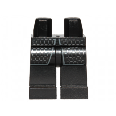 black hips and legs with square graph pattern