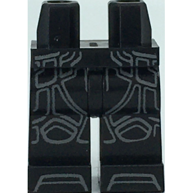 black hips and legs with dark bluish gray armor pattern batman
