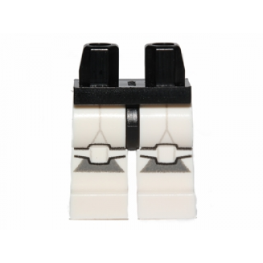 black hips and white legs with sw clone trooper and dark bluish gray markings pattern