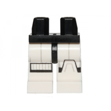 black hips and white legs with sw stormtrooper black and gray markings pattern rebels cartoon style