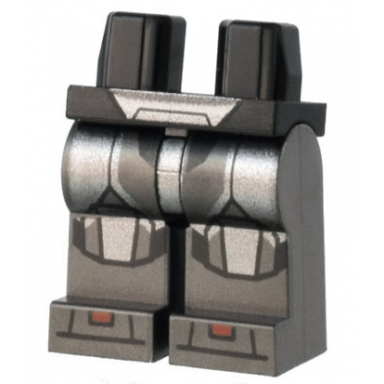 black hips and pearl dark gray legs with sw clone trooper armor and silver plates pattern