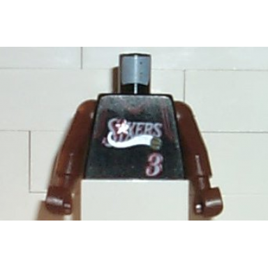 torso nba philadelphia 76ers 3 black jersey pattern brown nba arms