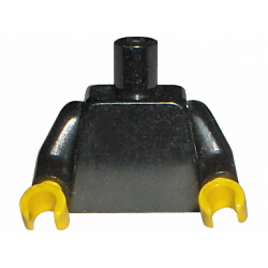 black torso plain black arms yellow hands