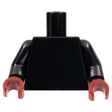 black torso plain black arms dark red hands