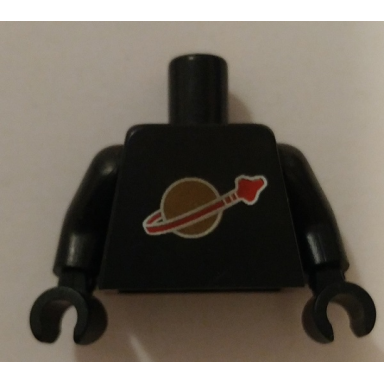 black torso space classic moon centered vertically pattern reissue black arms black hands