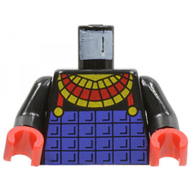 black torso adventurers desert pharaoh breastplate pattern hotep black arms red hands