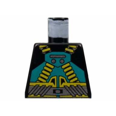 torso aquazone aquaraider dark turquoise and yellow crossed belts pattern