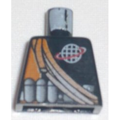 torso alpha team logo orange stripe shoulder ropes pattern