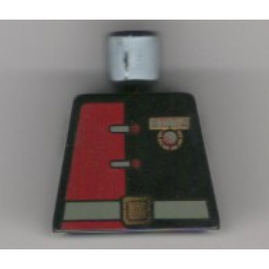 torso alpha team minion commander red black shirt with medal pattern