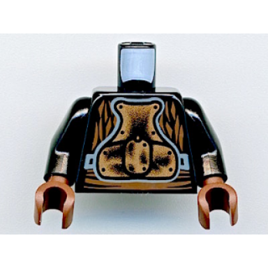black torso sw gold body armor pattern lando calrissian - skiff guard black arms reddish brown hands