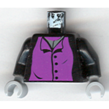 black torso harry potter professor snape 4 black buttons pattern black arms light bluish gray hands