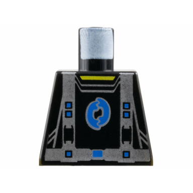 torso alpha team arctic with blue logo and silver straps pattern