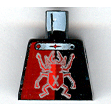 torso alpha team minion scarab with silver outline and x pattern