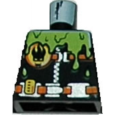 torso agents villain wetsuit with zipper and green slime pattern