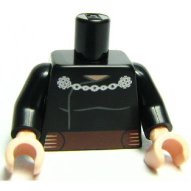 black torso sw cape chain clasp ornate and belt pattern dooku clone wars black arms light nougat hands
