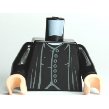 black torso harry potter professor snape 7 gray buttons pattern black arms light nougat hands