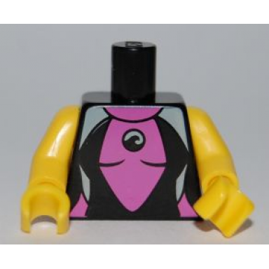 black torso female wetsuit pattern yellow arms yellow hands