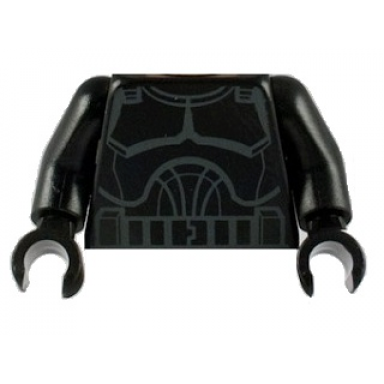 black torso sw armor clone trooper dark bluish gray outline pattern clone wars black arms black hands
